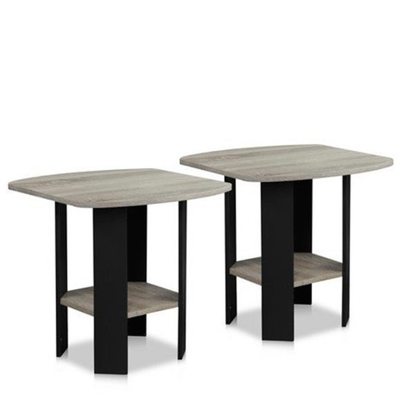 Highkey Simple Design End Table; Yellow - 19.6 x 20 x 20 in. - Set of 2 LR25359